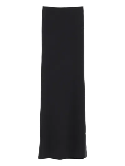 Jacquemus Women's Peplo Long Skirt In Black