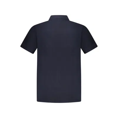 Hugo Boss Blue Cotton Polo Shirt In Blue