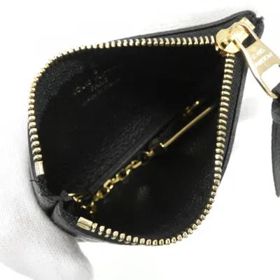 Pre-owned Louis Vuitton Beige Black Leather Coin Purse/coin Case () In Multi