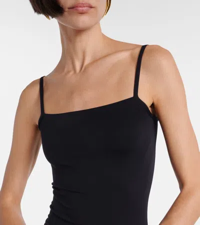 Wolford Silhouette-enhancing Maxi Dress With Spaghetti Straps In Black