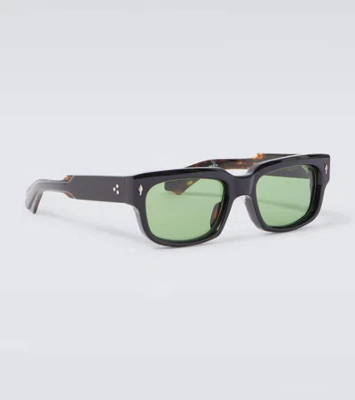 Jacques Marie Mage Mattei Rectangular Sunglasses In Black