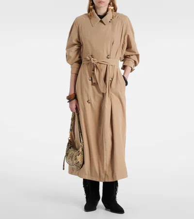 Isabel Marant Oskan Moon Python-effect Leather Shoulder Bag In Beige