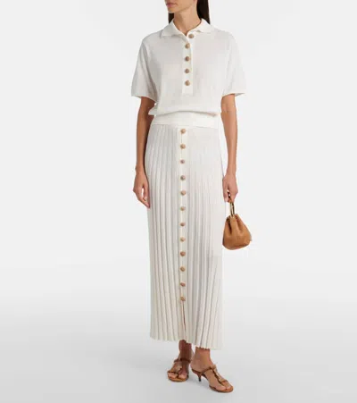 Christopher Esber Sundial Shell Cotton-blend Maxi Skirt In Neutral