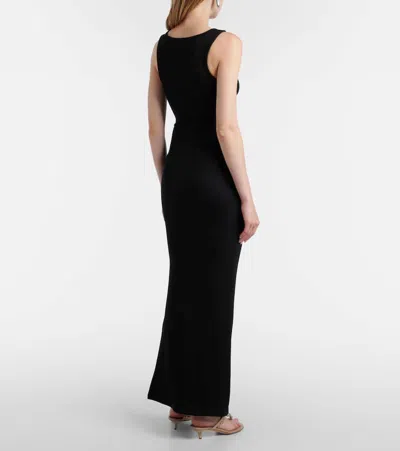 Christopher Esber Crystal-embellished Ruched Stretch-jersey Maxi Dress In Black