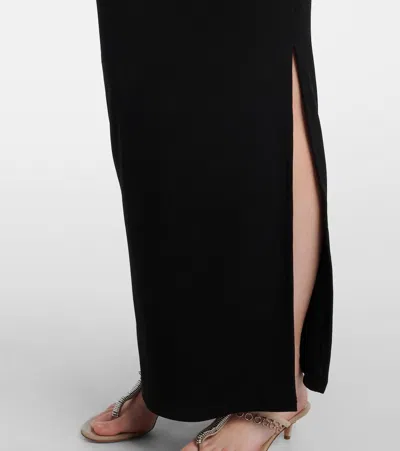 Christopher Esber Crystal-embellished Ruched Stretch-jersey Maxi Dress In Black