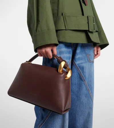 Jw Anderson Brown Leather Small Jwa Corner Handbag