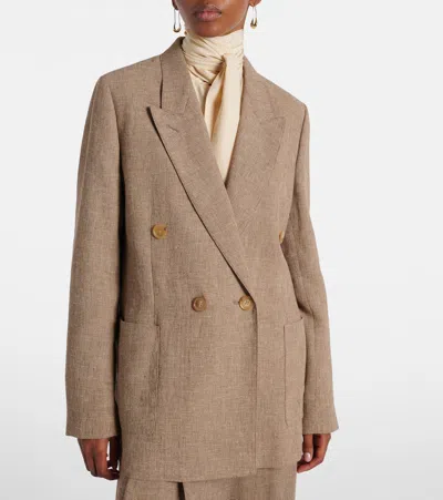 亚麻西装式外套