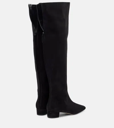 Manolo Blahnik Gore 30 Suede Over-the-knee Boots In Animal Print