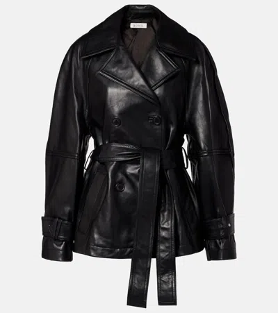 Rohe Sculptural Leather Jacket In Black