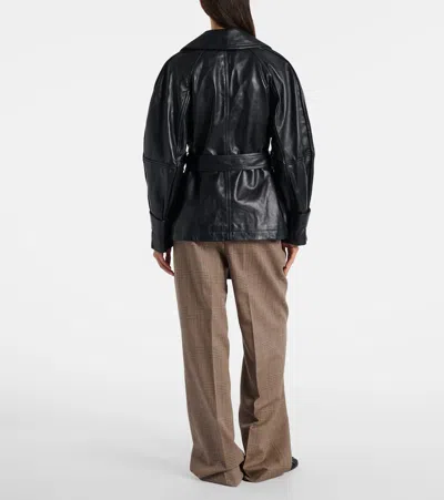 Rohe Sculptural Leather Jacket In Black