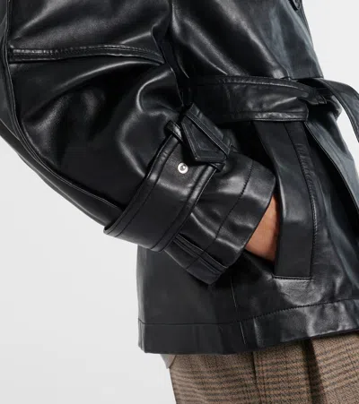 Rohe Sculptural Leather Jacket In Black