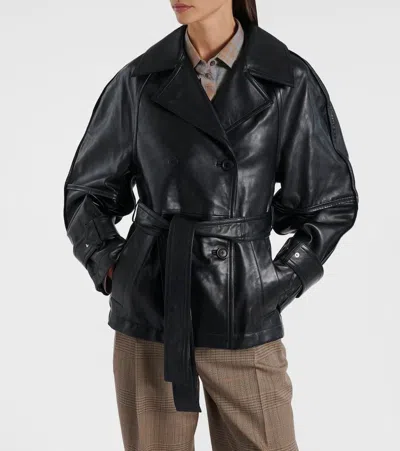 Rohe Sculptural Leather Jacket In Black