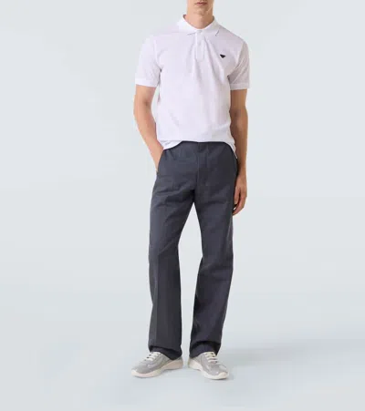 Prada America's Cup Panelled Sneakers In Gray