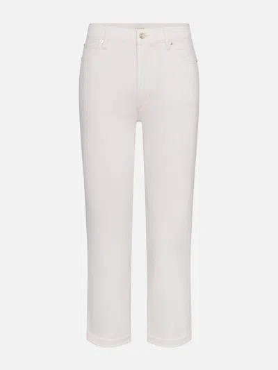 Frame Le Sleek Straight Jeans In White