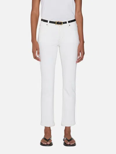 Frame Le Sleek Straight Jeans In White