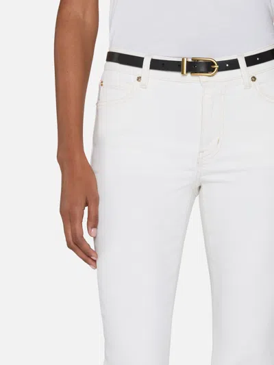 Frame Le Sleek Straight Jeans In White