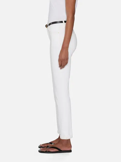 Frame Le Sleek Straight Jeans In White
