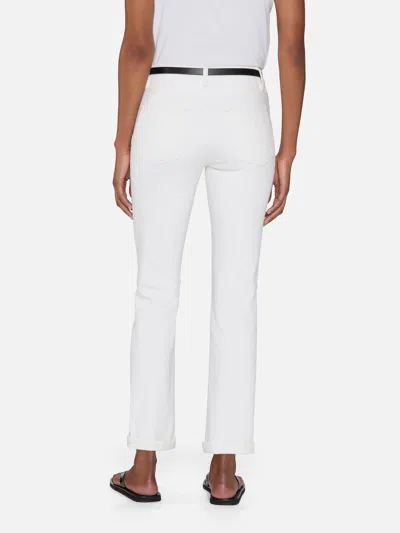 Frame Le Sleek Straight Jeans In White