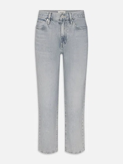 Frame Mid-rise Straight-leg Jeans In Gray