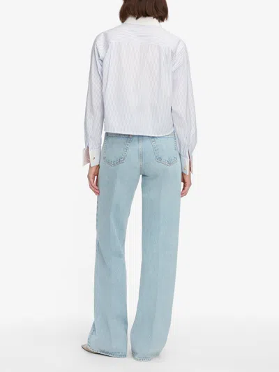 Frame The Drape High Rise Extra Wide Leg Jeans In Sweetheart In Blue