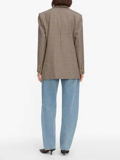 Frame Bubble Crop High Waist Wide-leg Jeans In Blue