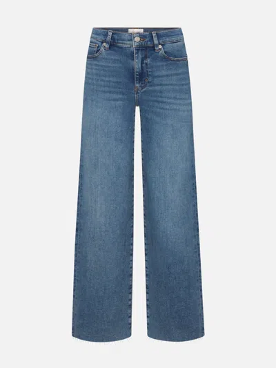 Frame Le High 'n' Tight Wide Leg Raw Cut Jeans In Blue