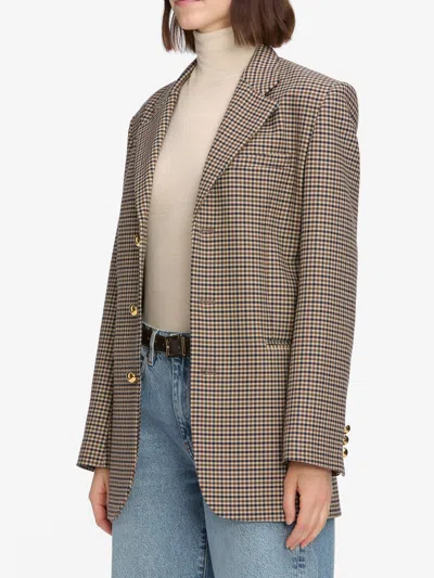 Frame Grandfather Check Blazer In Multi