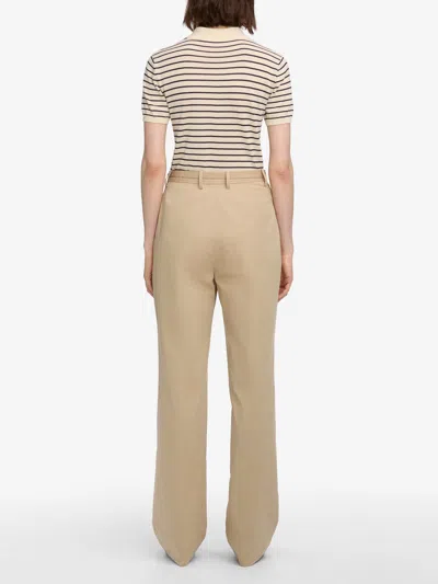 Frame The Pleated Stilt Trouser In Light Khaki In Neutral