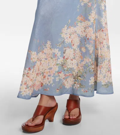 Zimmermann "cascadian" Skirt In Blue