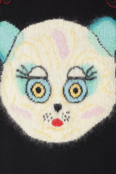 Valentino Garavani Sweater With Le Chat De La Maison Patch In Black