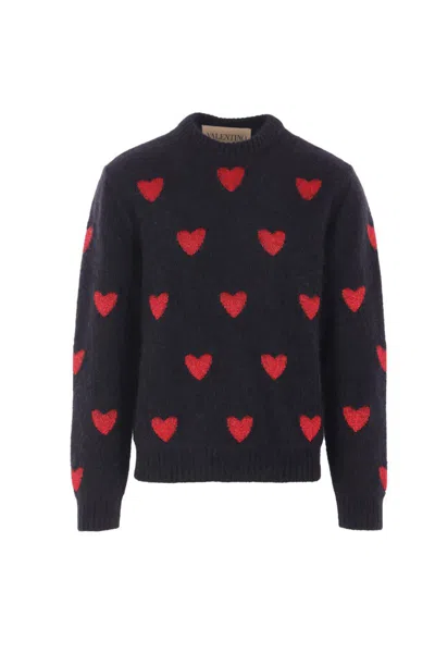 Valentino Garavani Jacquard Sweater In Black