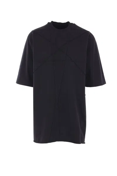Rick Owens Drkshdw Round Neck Short Sleeve T-shirt In Black