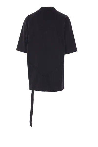 Rick Owens Drkshdw Round Neck Short Sleeve T-shirt In Black