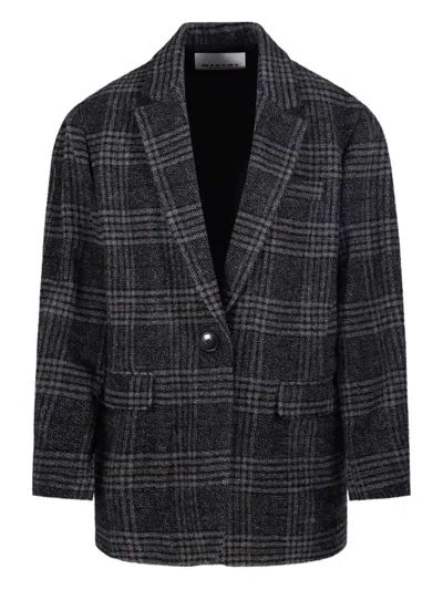 Isabel Marant Étoile Tailored Plaid Blazer With Single Button Closure In Multi