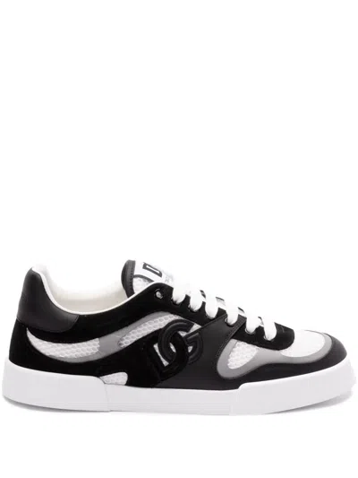 Dolce & Gabbana Dolce&gabbana Mesh & Leather Sneaker In White