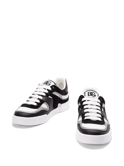 Dolce & Gabbana Dolce&gabbana Mesh & Leather Sneaker In White