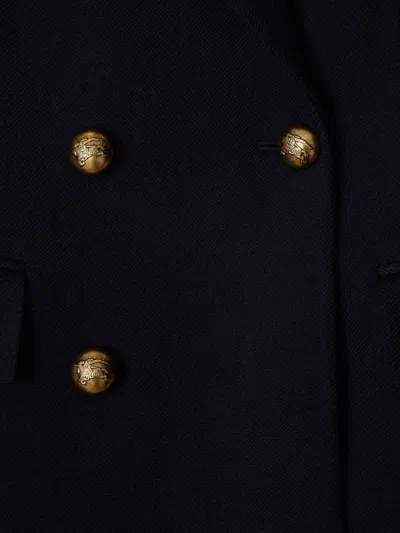 Burberry Wool Tailored Jacket In Blue