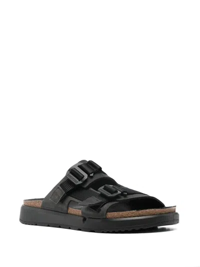 Birkenstock Heeled Sandals With Flat Sole And Open Toe In Black