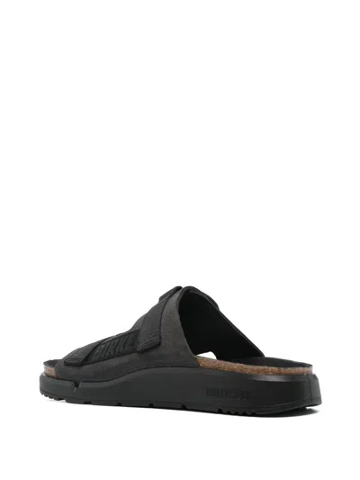 Birkenstock Heeled Sandals With Flat Sole And Open Toe In Black
