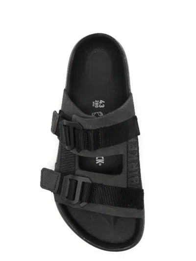 Birkenstock Heeled Sandals With Flat Sole And Open Toe In Black