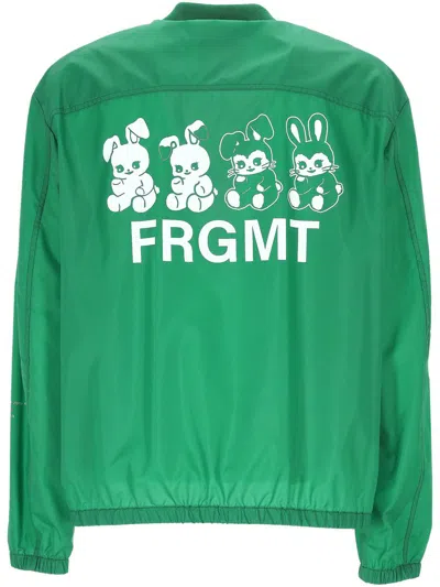 Moncler Genius Moncler X Fragment Hiroshi Fujiwara Ostria Bomber Jacket With Zip Closure In Green