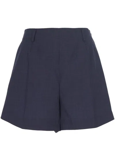 Givenchy Wool High-rise Tailored Shorts In Blue