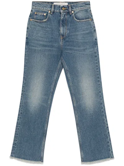 Golden Goose Jeans Cropped Female Flare By Medium Washing In Blue
