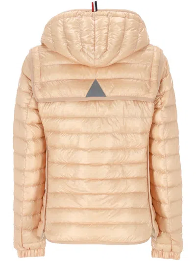 Moncler Karura 2-in-1 Hooded Short Down Jacket In Pink