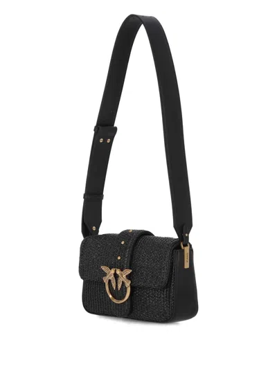 Pinko Mini Love Bag Slouchy Small Shoulder Bag In Gray