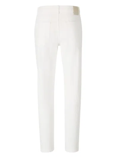 Zegna Roccia Stretch Slim Fit Jeans In White In White