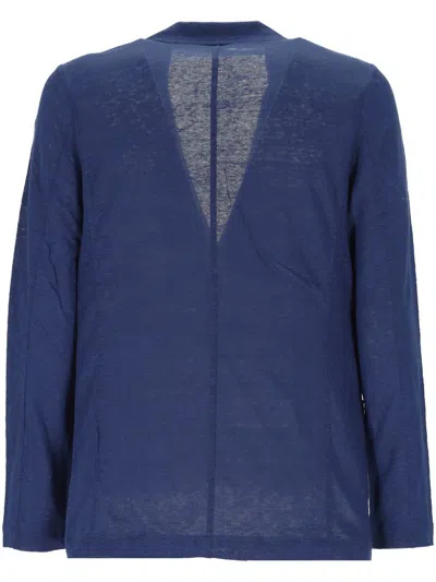 Gran Sasso Linen Single-breasted Blazer In Animal Print