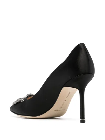 Manolo Blahnik Hangisi 110mm Crystal-embellished Pumps In Black