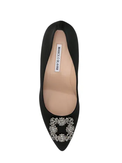 Manolo Blahnik Hangisi 110mm Crystal-embellished Pumps In Black