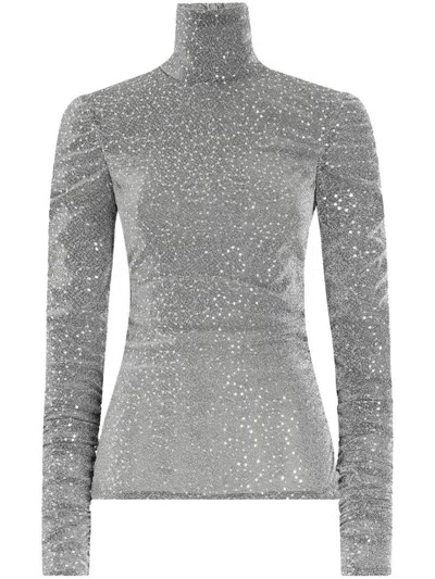 Dolce & Gabbana Sequinned Top In Gray